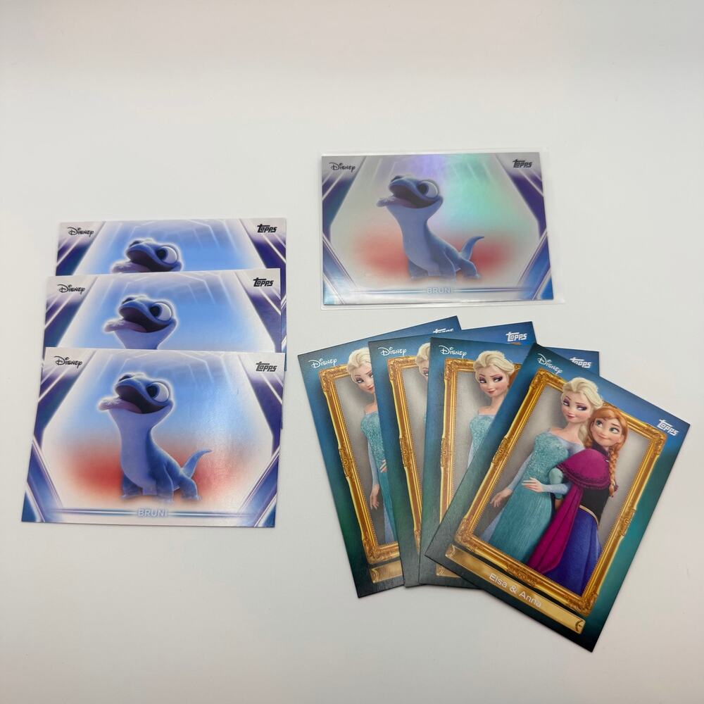 2026 Topps Disney Neon Frozen Elsa Anna Bruni 8 Card Lot Foil FF-26